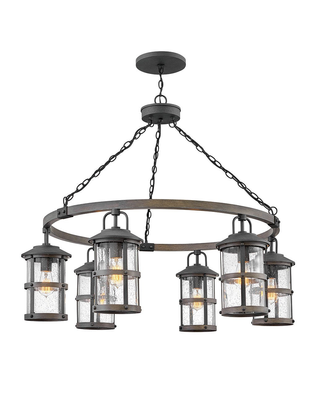 Lakehouse 2689DZ-LV - Large Single Tier 12v Chandelier - Grey