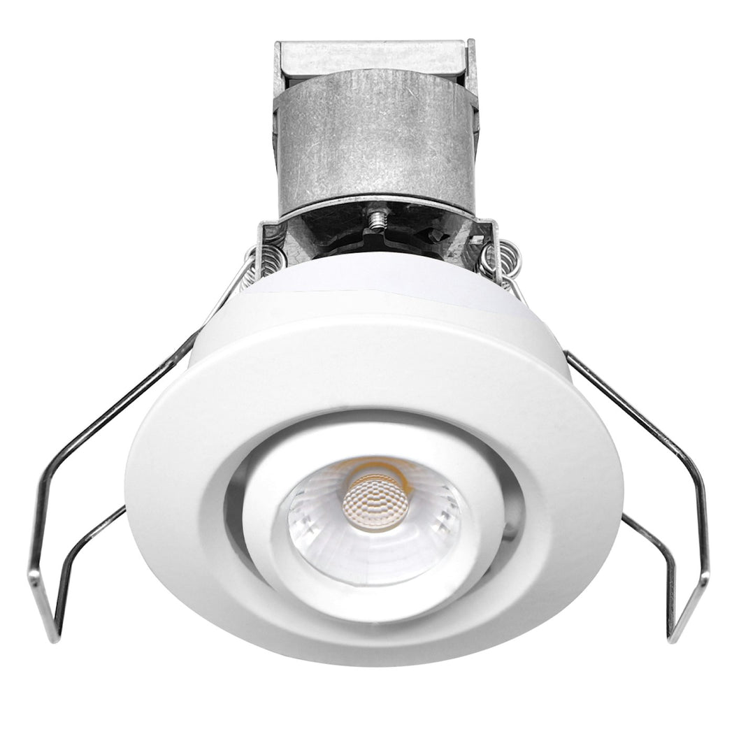 1" LV Round Gimbal Downlight: Mini-Line 6W - White