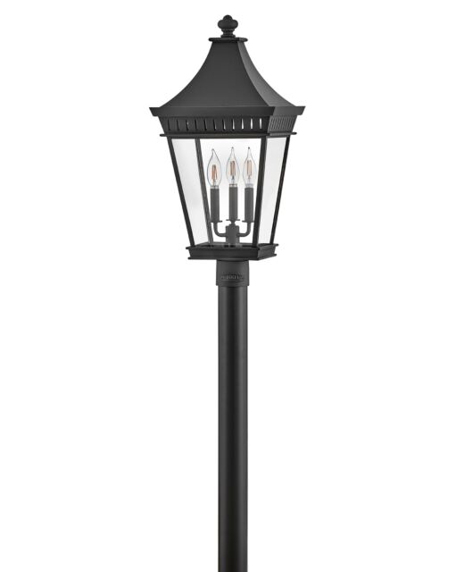 Chapel Hill 27091MB - Large Post Top or Pier Mount Lantern - Black