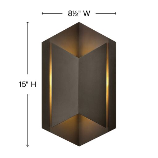 Lex 2714BZ - Medium Wall Mount Lantern - Bronze