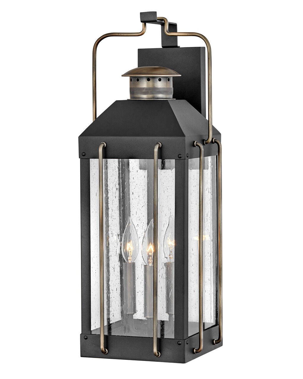 Fitzgerald 2735TK - Large Wall Mount Lantern - Black