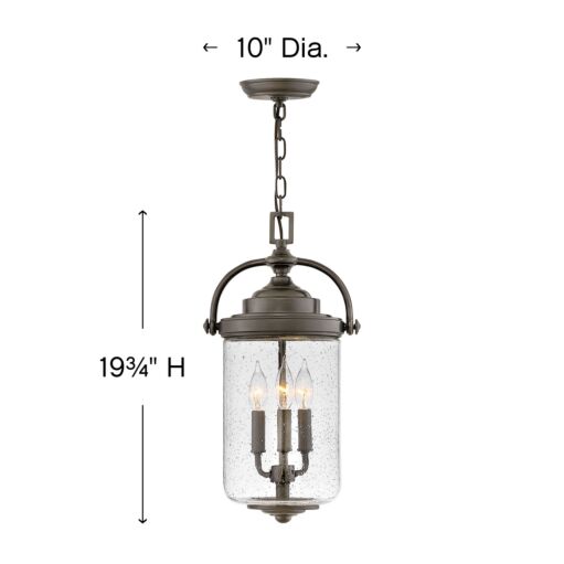 Willoughby 2752OZ - Large Hanging Lantern - Oil Rubbed Bronze