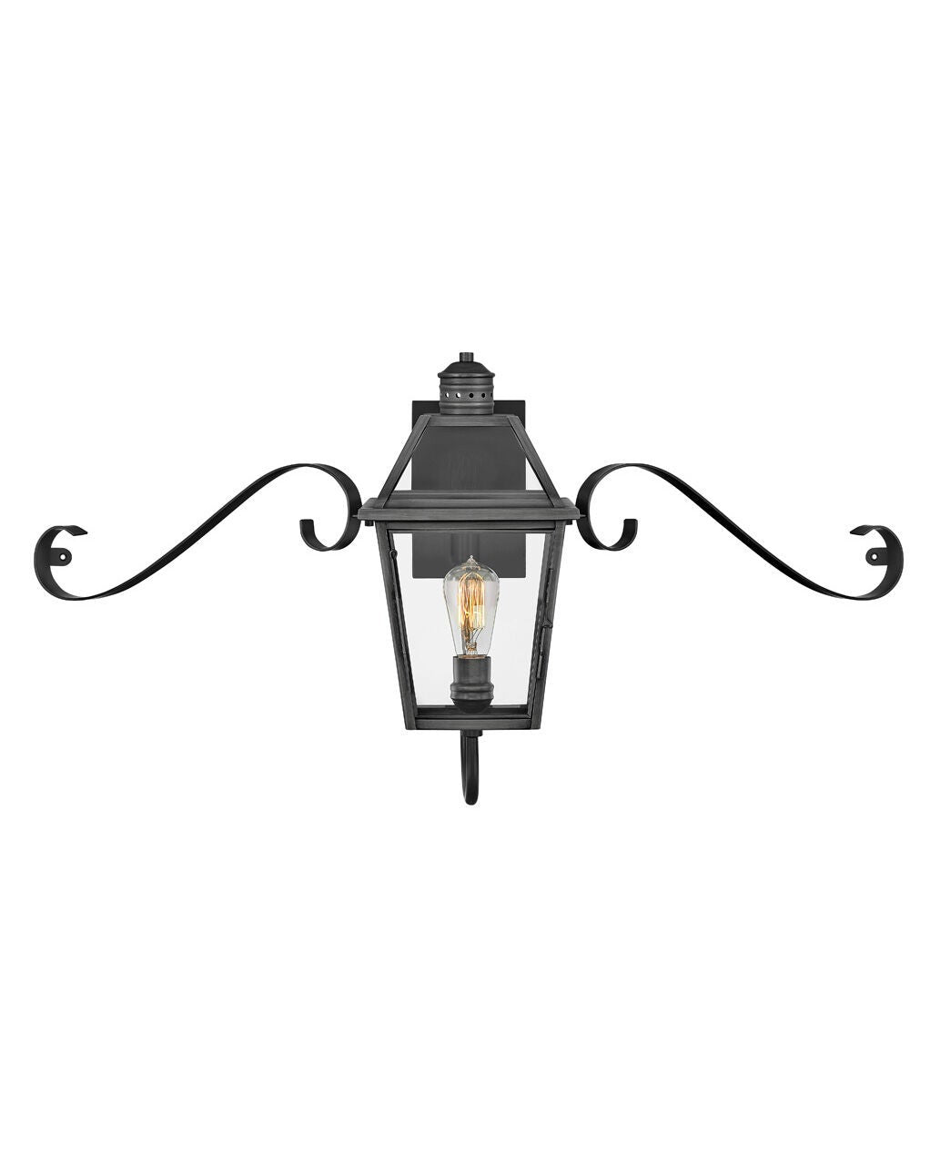 Nouvelle 2770BLB-SCR Medium Wall Mount Lantern - Black