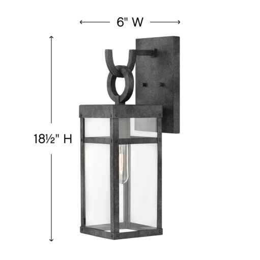 Porter 2800DZ - Small Wall Mount Lantern - Grey