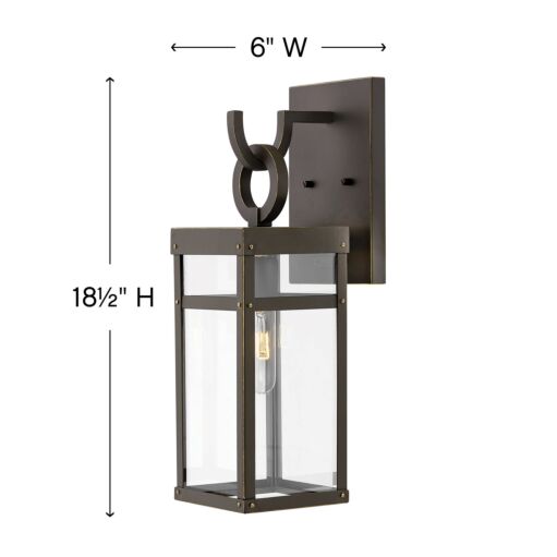 Porter 2800OZ - Medium Wall Mount Lantern-  Oil Rubbed Bronze