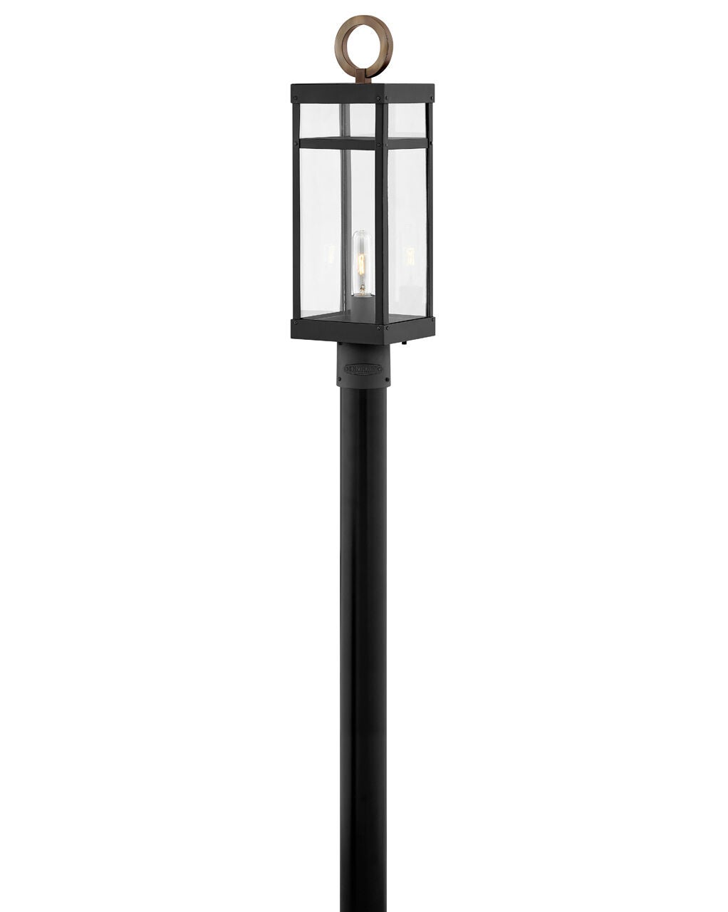 Porter 2801BK-LL - Large Post Top or Pier Mount Lantern - Black