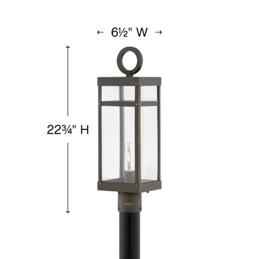 Porter 2801OZ - Medium Post or Pier Mount Lantern - Oil Rubbed Bronze