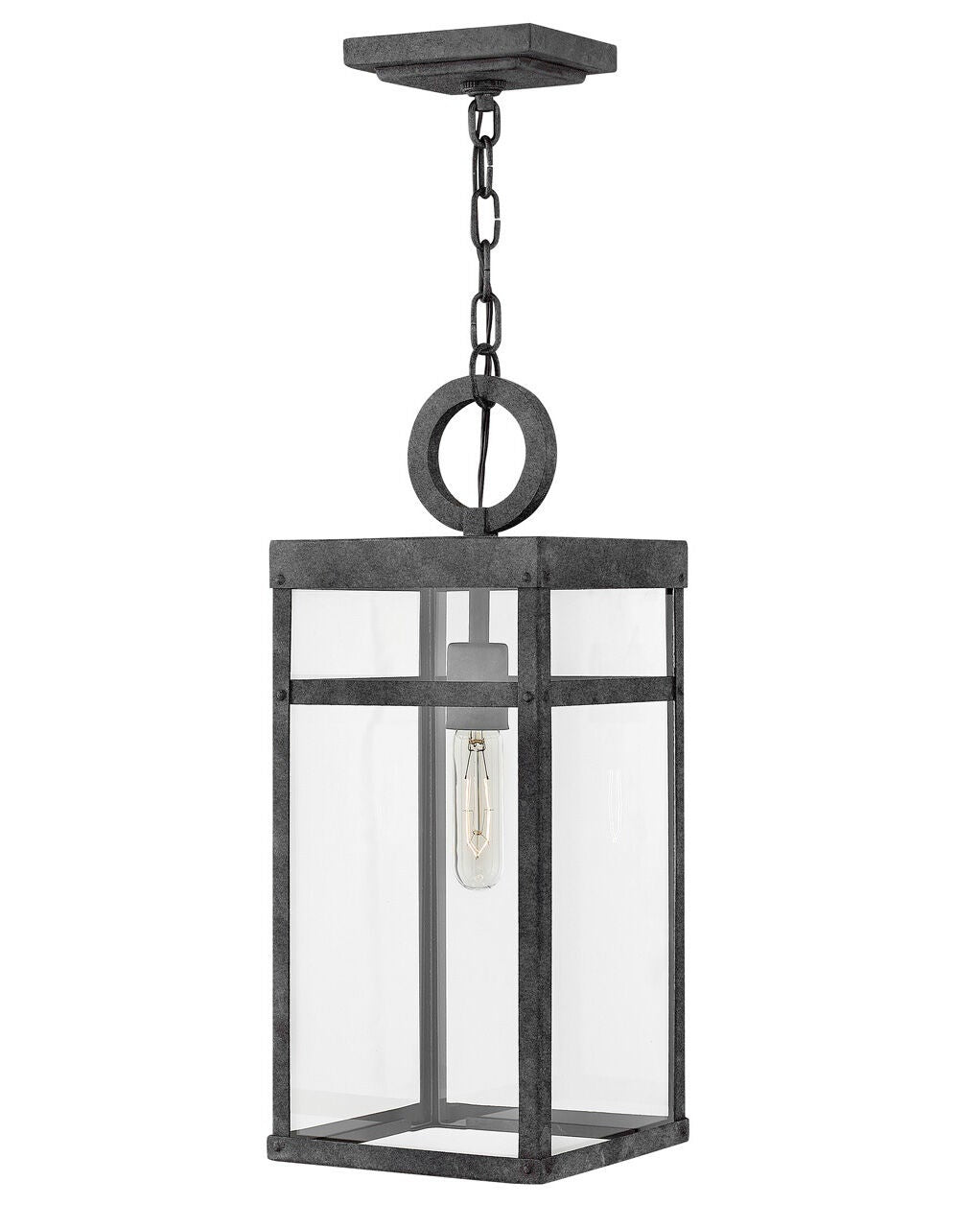 Porter 2802DZ-LL - Medium Hanging Lantern - Grey