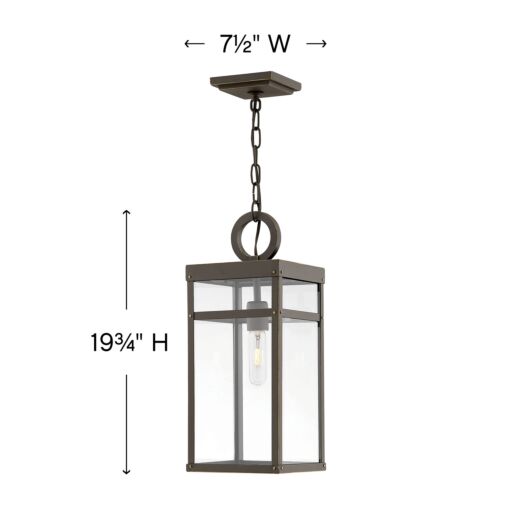 Porter 2802OZ - Medium Hanging Lantern - Oil Rubbed Bronze