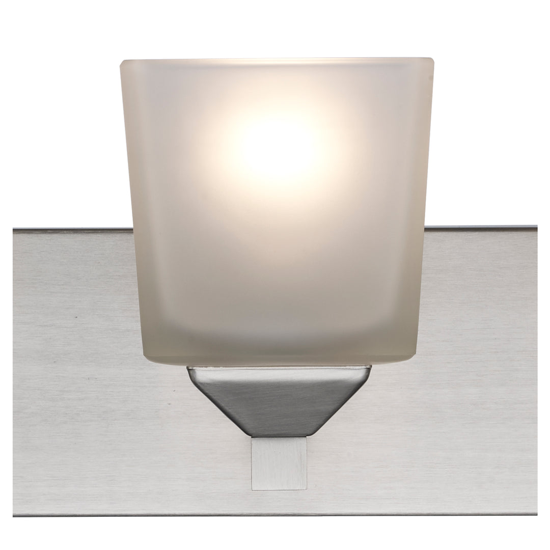 Edwards 3 - Light 24" Vanity Bar Sconce Square Frost - Brushed Nickel