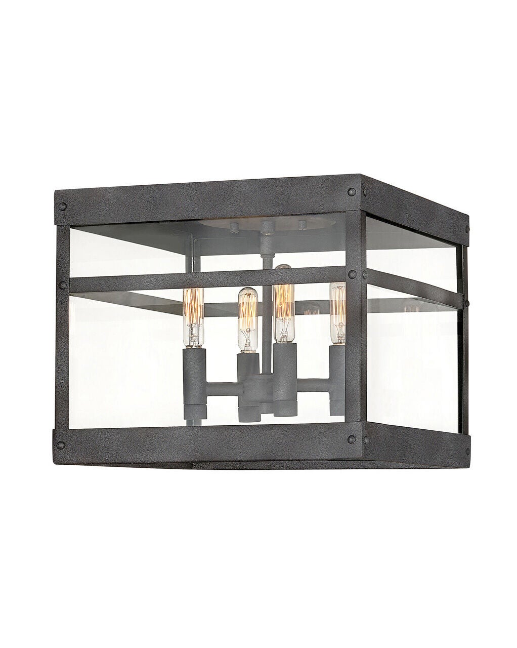 Porter 2803DZ - Medium Flush Mount- Black