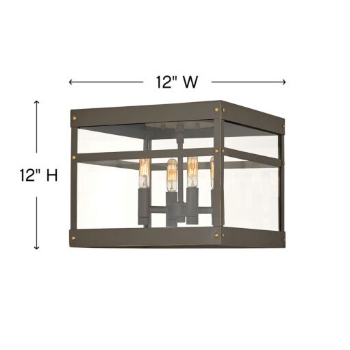 Porter 2803OZ - Medium Flush Mount - Oil Rubbed Bronze