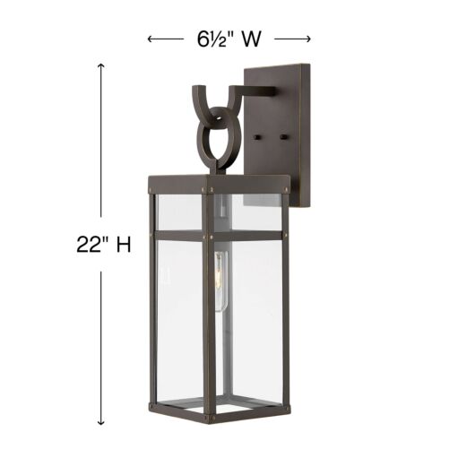 Porter 2804OZ - Large Wall Mount Lantern - Oil Rubbed Bronze