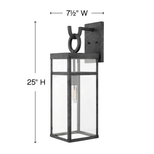 Porter 2805DZ - Large Wall Mount Lantern - Grey