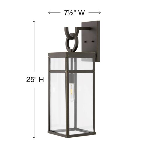 Porter 2805OZ - Large Wall Mount Lantern - Oil Rubbed Bronze