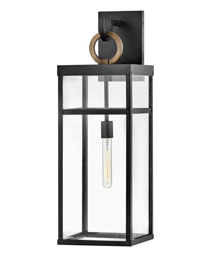 Porter 2807BK-LL - Large Wall Mount Lantern - Black