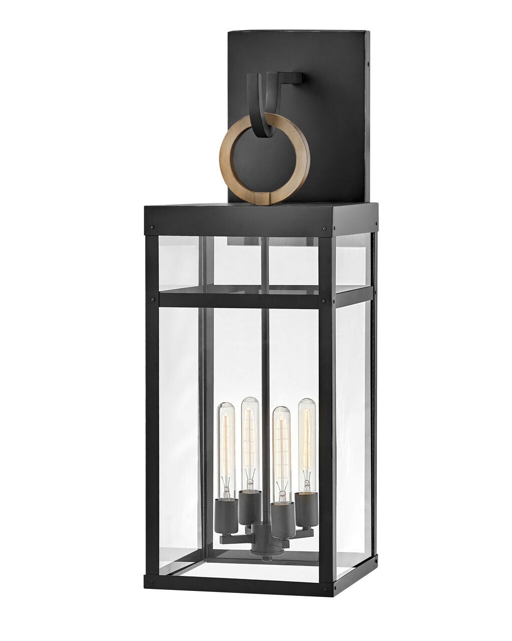 Porter 2809BK-LL - Extra Large Wall Mount Lantern - Black