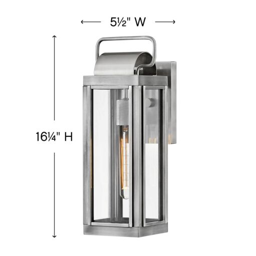 Sag Harbor 2840AL - Small Wall Mount Lantern - Grey