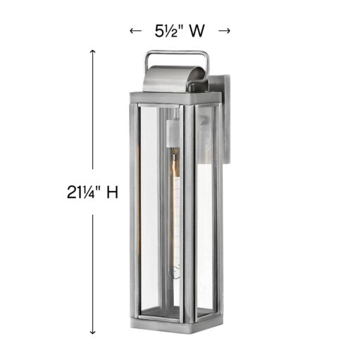 Sag Harbor 2845AL - Large Wall Mount Lantern - Grey