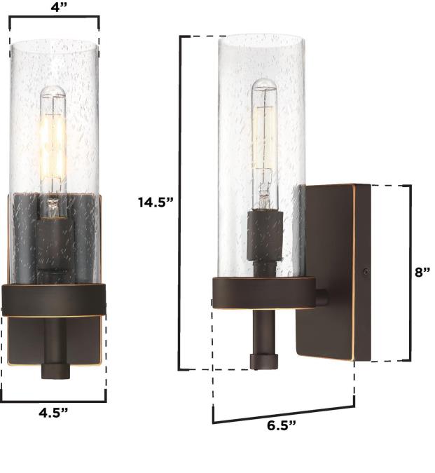 Westinghouse - Lavina, One-Light, Base E26 Medium - Oil Rubbed Bronze