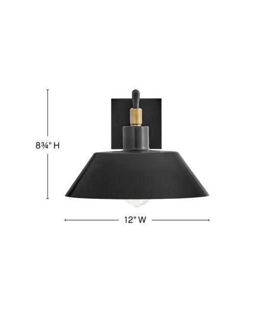 Brewster 28824BX - Medium Wall Mount Barn Light - Black