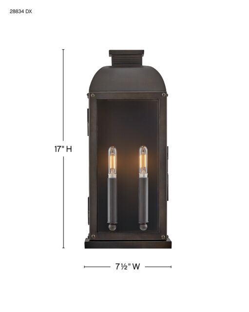 Tiverton 28834DX - Medium Wall Mount Lantern - Grey