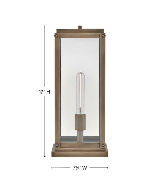 Max 28857BU Medium Pier Mount Lantern - Bronze