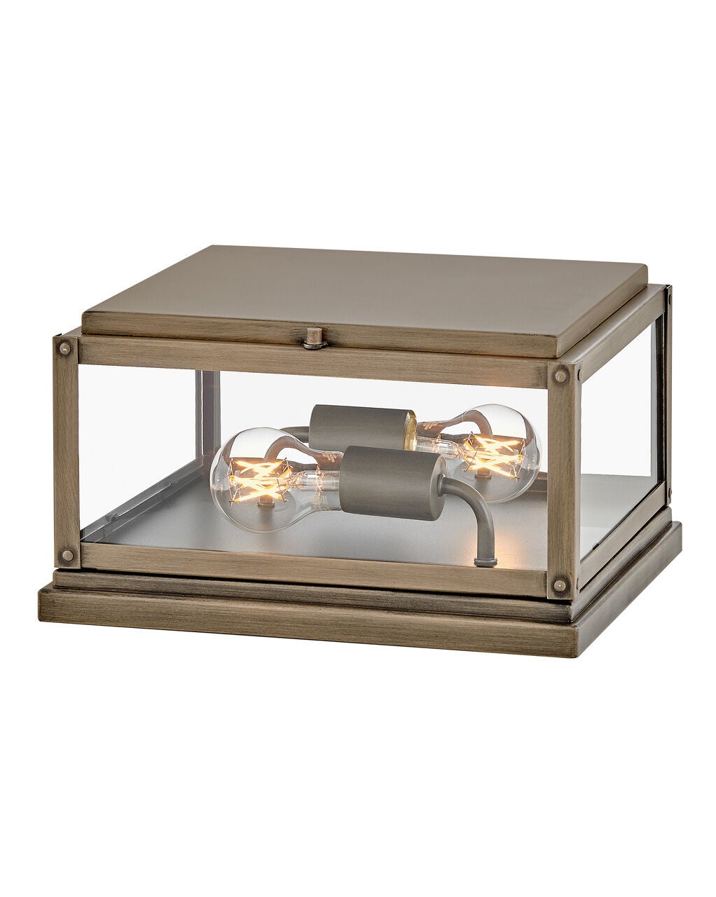 Max 28858BU-LV Small Pier Mount Lantern - BRONZE