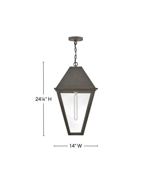 Endsley 28862BLB - Large Hanging Lantern - Black