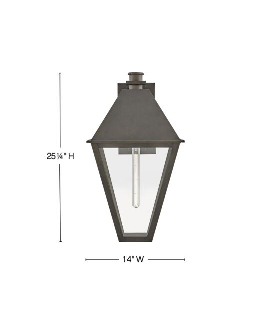 Endsley 28865BLB - Large Wall Mount Lantern - Black