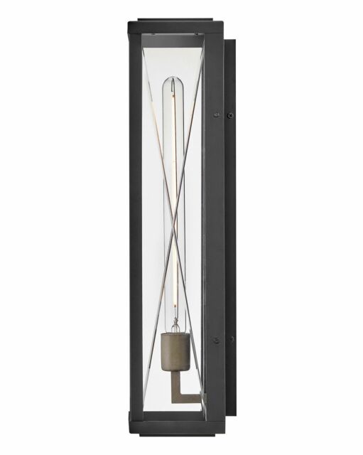 Monte 28884BK Large Wall Mount Lantern - Black