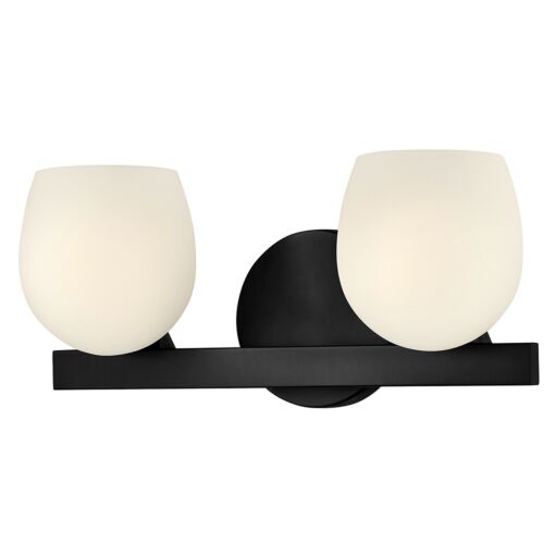 Mae 57022BK-LL  Small Two Light Vanity - Black