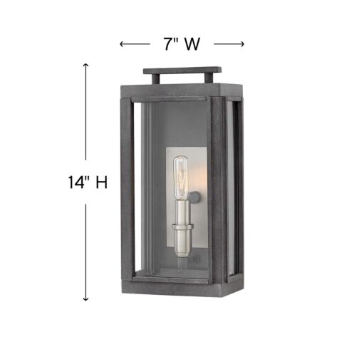 Sutcliffe 2910DZ - Small Wall Mount Lantern - Grey