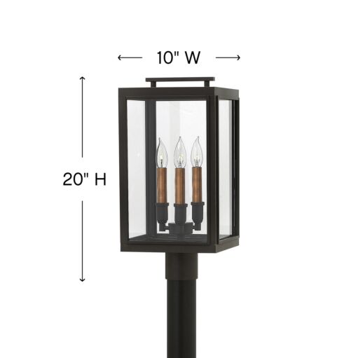 Sutcliffe 2911OZ - Large Post Top or Pier Mount Lantern- Oil Rubbed Bronze