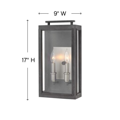 Sutcliffe 2914DZ - Medium Wall Mount Lantern - Grey