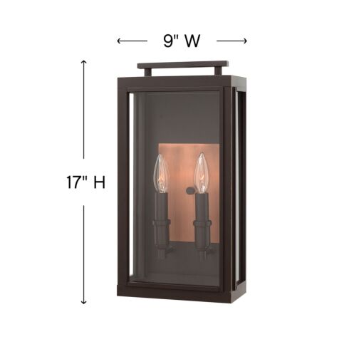 Sutcliffe 2914OZ - Medium Wall Mount Lantern - Oil Rubbed Bronze