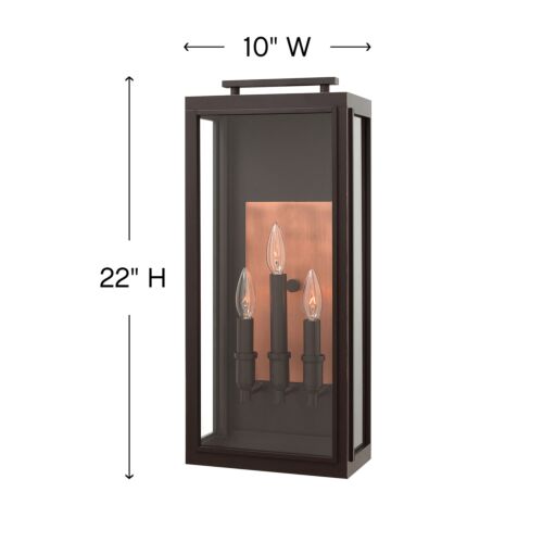 Sutcliffe 2915OZ - Large Wall Mount Lantern - Oil Rubbed Bronze