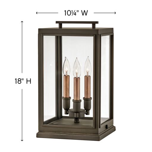 Sutcliffe 2917OZ - Large Pier Mount Lantern - Oil Rubbed Bronze