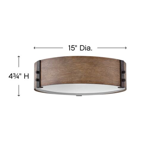 Sawyer 29203SQ - Medium Flush Mount - Brown