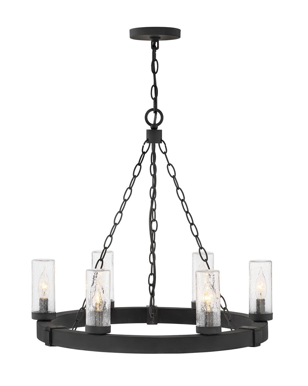 Sawyer 29206BK - Medium Single Tier Chandelier - Black