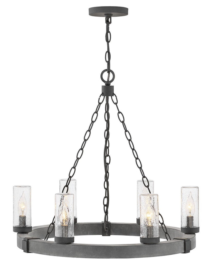 Sawyer 29206DZ-LV - Medium Single Tier 12v Chandelier - Black