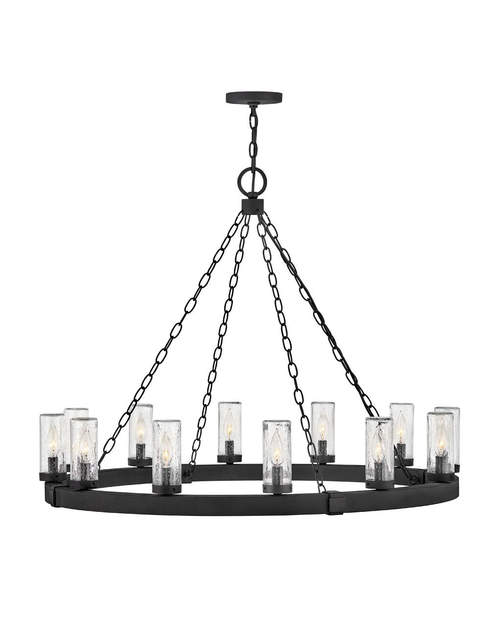 Sawyer 29207BK - Large Single Tier Chandelier -Black