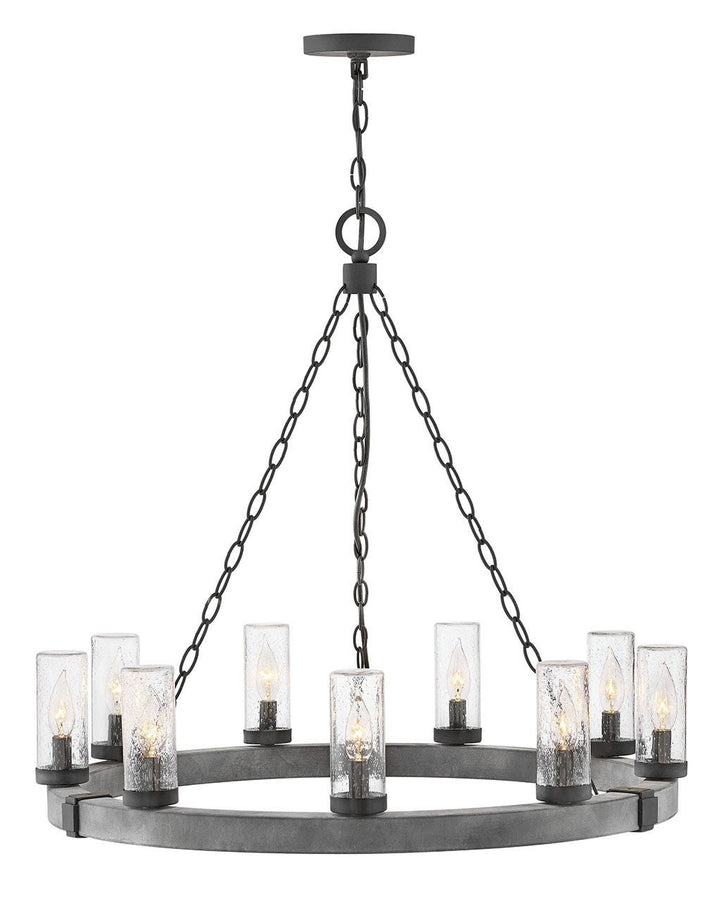 Sawyer 29208DZ-LV - Medium Single Tier 12v Chandelier - Black