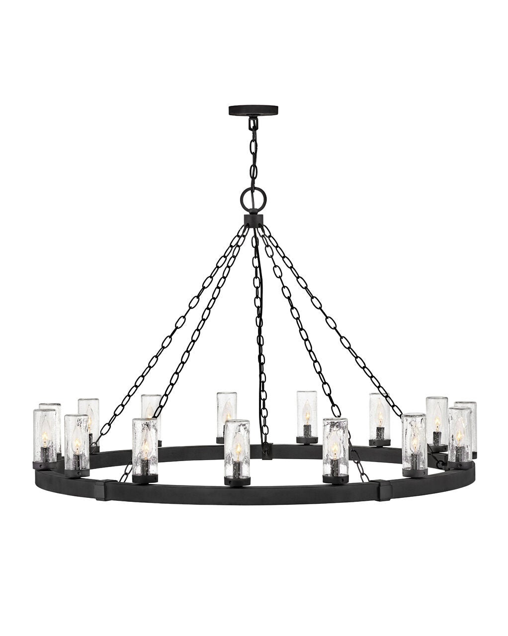 Sawyer 29209BK - Large Single Tier Chandelier - Black