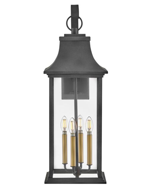 Adair 2938DZ - Large Wall Mount Lantern - Grey