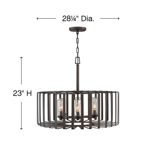 Reid 29505BGR - Medium Single Tier Chandelier - Bronze