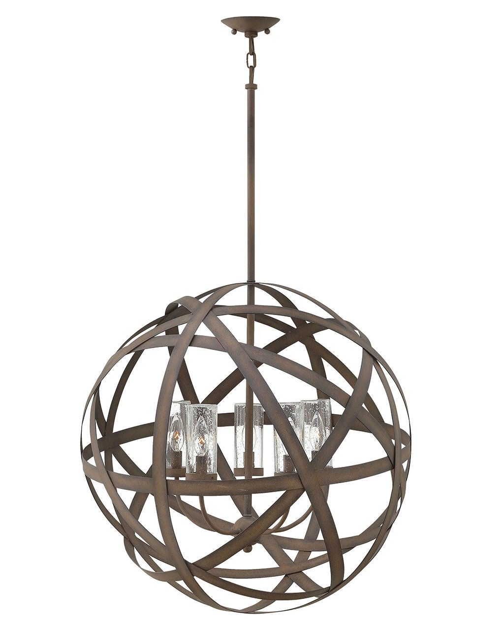 Carson 29705VI-LV - Medium Orb 12v Chandelier - Brown