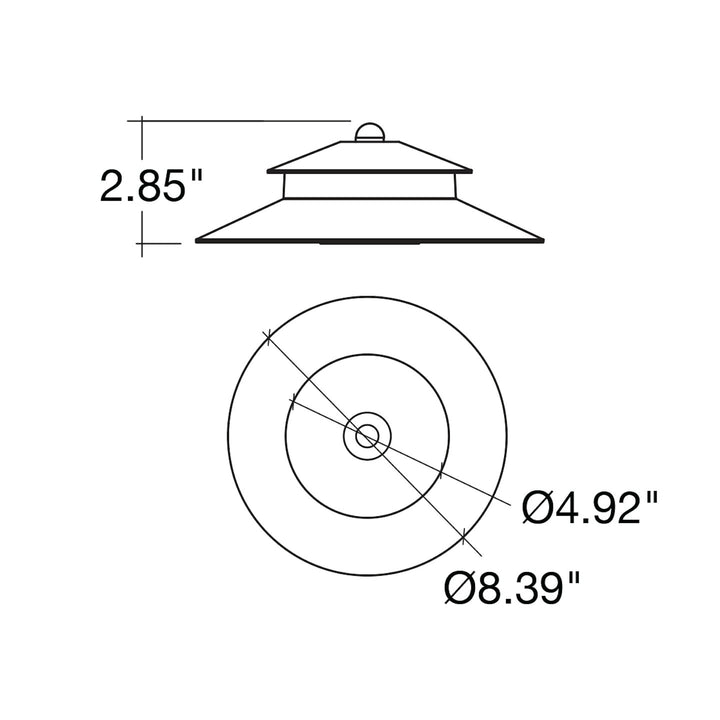 Path Light Cap: Style 3 - Aluminum Bronze