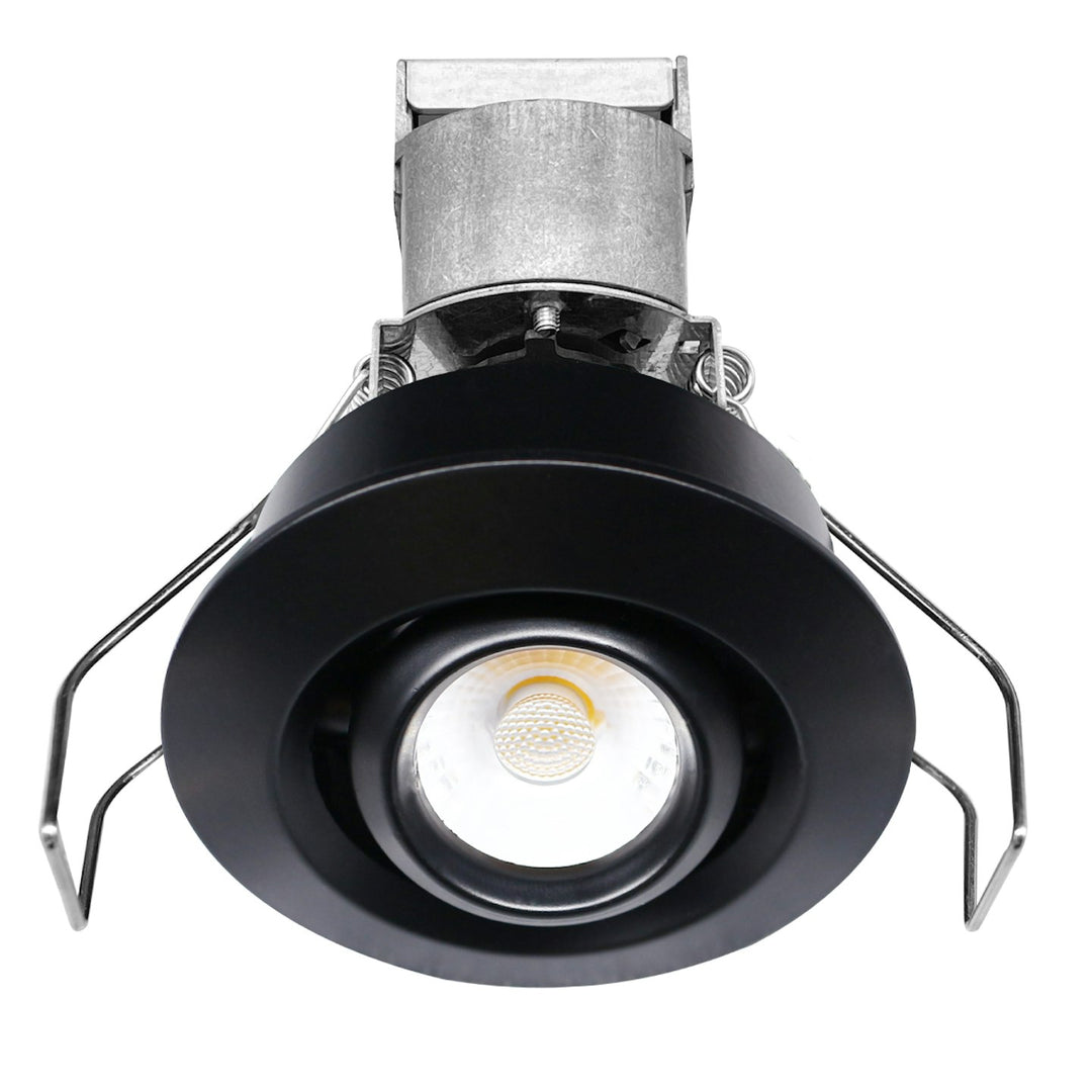 1" LV Round Gimbal Downlight: Mini-Line 6W - Black