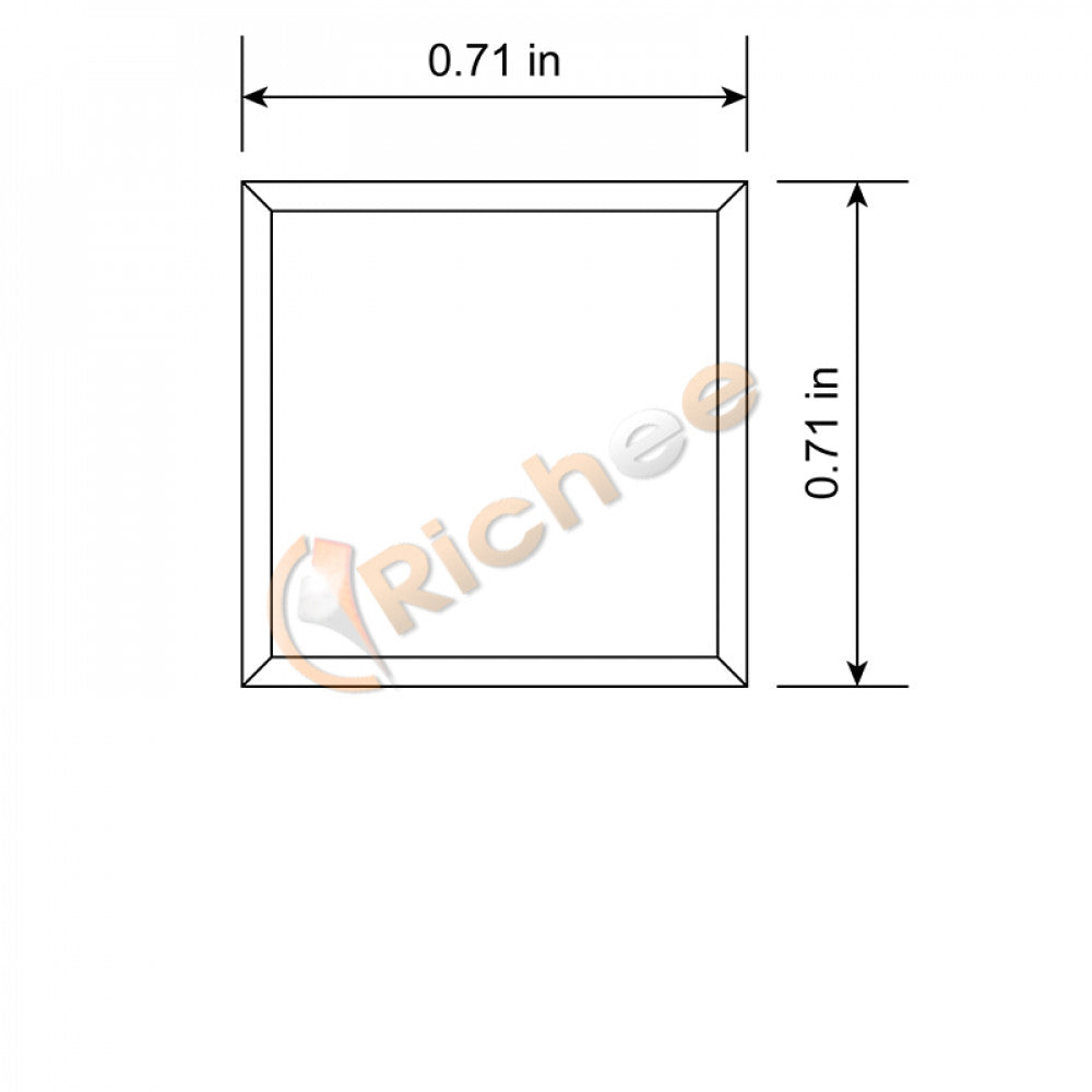 Richee Lighting - 3/4" Square Top Led Aluminum Channel